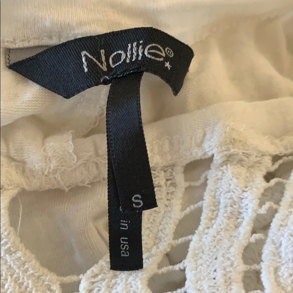 Nollie White Tank Top With Crochet Skull on Back - Picture 5 of 9